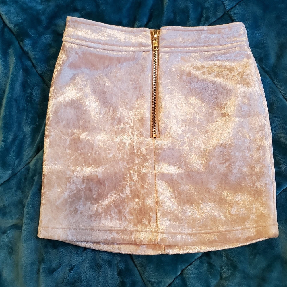 Crushed Velvet Mini Skirt